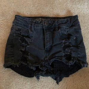Black Jean Shorts